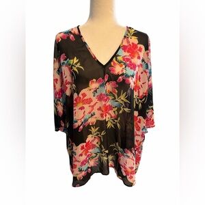 Show Me Your Mumu Peta Floral Tunic Swimsuit Coverup Size Medium